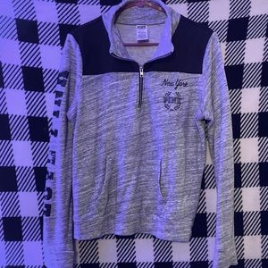 Women’s Victoria Secret PINK SweatShirt Half Zip Up Size Medium